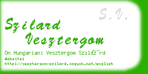 szilard vesztergom business card